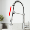 Aqucubic Commercial Single Handle Single Lever Pull Down Sprayer Spring Kitchen Sink Faucet