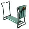 Foldable Garden Kneeler Seat with Kneeling Soft Cushion Pad Tools Pouch Portable Gardener