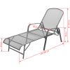 Sun Loungers 2 pcs with Table Steel Anthracite