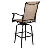 2pcs Wrought Iron Swivel Bar Chair Patio Swivel Bar Stools Black(without table)