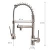 Single Handle Pull Down Sprayer Kitchen Faucet in Brushed Nickel