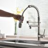 Single Handle Pull Down Sprayer Kitchen Faucet in Brushed Nickel