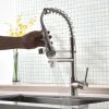 Single Handle Pull Down Sprayer Kitchen Faucet in Brushed Nickel