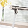 Single Handle Pull Down Sprayer Kitchen Faucet in Brushed Nickel