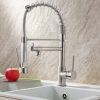 Single Handle Pull Down Sprayer Kitchen Faucet in Brushed Nickel