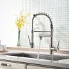 Single Handle Pull Down Sprayer Kitchen Faucet in Brushed Nickel