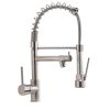 Single Handle Pull Down Sprayer Kitchen Faucet in Brushed Nickel