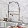 Single Handle Pull Down Sprayer Kitchen Faucet in Brushed Nickel