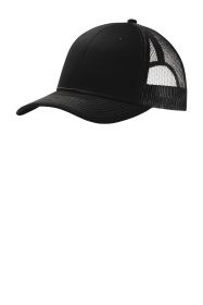 Port Authority Snapback Trucker Cap C112 (Color: BLACK)